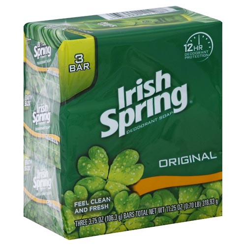 Image for Irish Spring Deodorant Soap, Original, Bath Size,3ea from Roger's Family Pharmacy