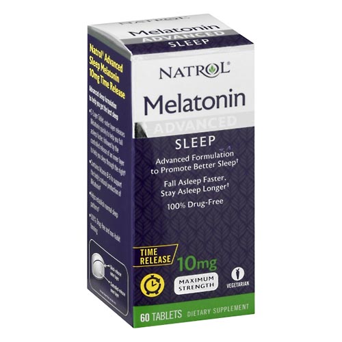 Image for Natrol Melatonin, Advanced Sleep, Maximum Strength, 10 mg, Tablets,60ea from Roger's Family Pharmacy