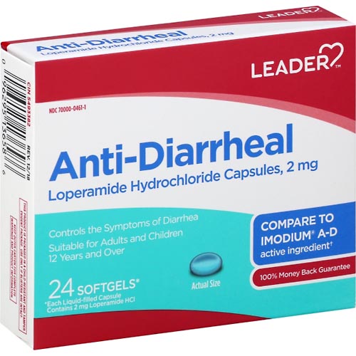 Image for Leader Anti-Diarrheal, Softgels,24ea from Roger's Family Pharmacy