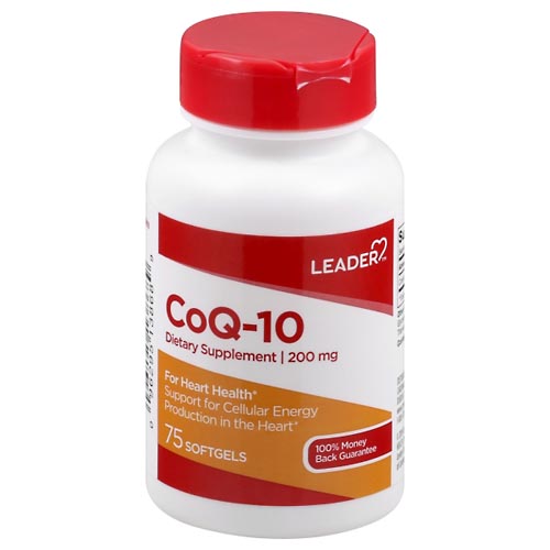 Image for Leader CoQ-10, 200 mg, Softgels,75ea from Roger's Family Pharmacy