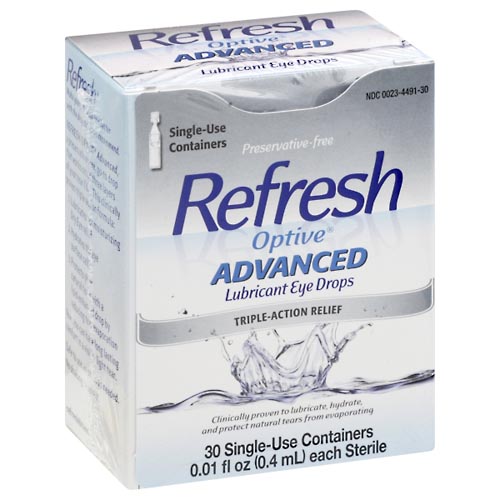 Image for Refresh Lubricant Eye Drops, Advanced,30ea from Roger's Family Pharmacy